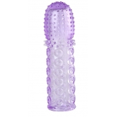Насадка гелевая фиолетовая с точками, шипами и наплывами - 13,5 см. - Toyfa Basic - в Коврове купить с доставкой