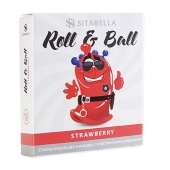 Стимулирующий презерватив-насадка Roll   Ball Strawberry - Sitabella - купить с доставкой в Коврове