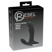 Черный вибромассажер простаты с функцией римминга Plug with Perineum Stimulator - 16,6 см. - Orion - в Коврове купить с доставкой