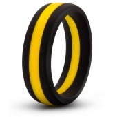 Черно-желтое силиконовое эрекционное кольцо Silicone Go Pro Cock Ring - Blush Novelties - в Коврове купить с доставкой