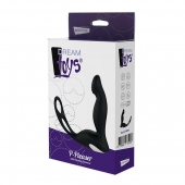 Черный вибромассажер простаты P-PLEASER W ERECTION ENHANCE - Dream Toys - в Коврове купить с доставкой