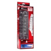 Прозразная закрытая насадка на пенис с поддержкой мошонки Clearly Ample Penis Enhancer - 22 см. - XR Brands - в Коврове купить с доставкой