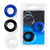 Набор из трех разноцветных эрекционных колец Erowoman-Eroman - Erowoman-Eroman - в Коврове купить с доставкой