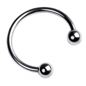 Серебристая подкова на головку пениса - ToyFa - купить с доставкой в Коврове