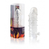 Закрытая прозрачная рельефная насадка Crystal sleeve - 13 см. - Erowoman-Eroman - в Коврове купить с доставкой