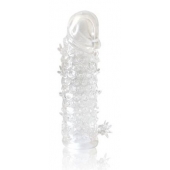 Закрытая прозрачная рельефная насадка Crystal sleeve - 13 см. - Erowoman-Eroman - в Коврове купить с доставкой