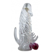 Закрытая прозрачная вибронасадка на пенис Crystal Sleeve Vibe - Erowoman-Eroman - в Коврове купить с доставкой