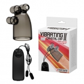 Дымчатая насадка-мастурбатор с вибрацией Vibrating Crystal Cap II - Baile - в Коврове купить с доставкой