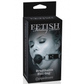Черный кляп с дырочками Breathable Ball Gag - Pipedream - купить с доставкой в Коврове