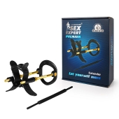 Черно-золотистый экстендер для пениса Sex Expert - Sex Expert - в Коврове купить с доставкой