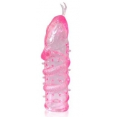 Закрытая рельефная насадка Crystal sleeve snakes в виде змеи с усиками - 14 см. - Erowoman-Eroman - в Коврове купить с доставкой
