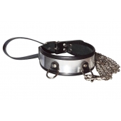Стильный ошейник с металлическим блеском и поводком - Sitabella - купить с доставкой в Коврове