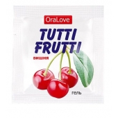 Пробник гель-смазки Tutti-frutti с вишнёвым вкусом - 4 гр. - Биоритм - купить с доставкой в Коврове