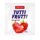 Пробник гель-смазки Tutti-frutti с земляничным вкусом - 4 гр. - Биоритм - купить с доставкой в Коврове