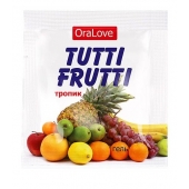 Пробник гель-смазки Tutti-frutti со вкусом тропических фруктов - 4 гр. - Биоритм - купить с доставкой в Коврове