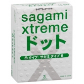 Презервативы Sagami Xtreme SUPER DOTS с точками - 3 шт. - Sagami - купить с доставкой в Коврове