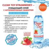 Очищающий спрей для игрушек CLEAR TOY Strawberry - 100 мл. - Биоритм - купить с доставкой в Коврове
