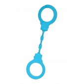 Голубые силиконовые наручники A-Toys без ключа - A-toys - купить с доставкой в Коврове