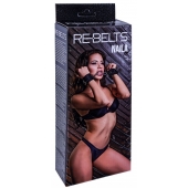 Черные кожаные наручники Naila - Rebelts - купить с доставкой в Коврове