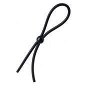 Черное лассо на пенис с одной бусиной - A-toys - в Коврове купить с доставкой