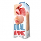 Телесный мастурбатор-ротик с язычком Oral Anne - Blush Novelties - в Коврове купить с доставкой