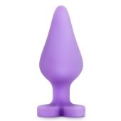 Фиолетовая анальная пробка Naughty Candy Heart Do Me Now - 8,9 см. - Blush Novelties - купить с доставкой в Коврове