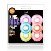 Набор из 6 эрекционных колец King of the Ring - Blush Novelties - в Коврове купить с доставкой