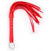 Красная плеть с рукоятью в оплетке - 28 см. - Notabu - купить с доставкой в Коврове