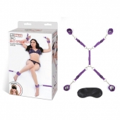 Фиолетовый набор фиксаций на кровати Classic Bedspreader - Lux Fetish - купить с доставкой в Коврове