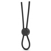 Черное силиконовое лассо на пенис SILICONE LOOP COCK RING - Blush Novelties - в Коврове купить с доставкой