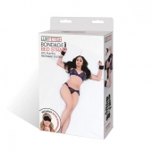 Чёрные манжеты для фиксации на кровати Bondage Bed Strap - Lux Fetish - купить с доставкой в Коврове