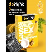 Презервативы для орального секса DOMINO Sweet Sex с ароматом тропических фруктов - 3 шт. - Domino - купить с доставкой в Коврове