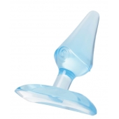 Голубая анальная втулка с ограничителем - 6,5 см. - Toyfa Basic