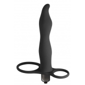 Черная вибронасадка для двойного проникновения Flirtini - 15,9 см. - Lola Games - купить с доставкой в Коврове