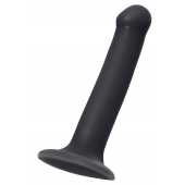 Черный фаллос на присоске Silicone Bendable Dildo M - 18 см. - Strap-on-me - купить с доставкой в Коврове