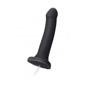 Черный фаллос с имитацией эякуляции Silicon Cum Dildo L - 19,6 см. - Strap-on-me - купить с доставкой в Коврове