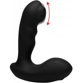 Черный стимулятор простаты Alpha-Pro 7X P-Milker Silicone Prostate Stimulator with Milking Bead - XR Brands - в Коврове купить с доставкой