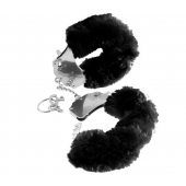 Металлические наручники Furry Love Cuffs с черным мехом - Pipedream - купить с доставкой в Коврове