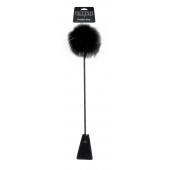 Черный стек Feather Crop с пуховкой на конце - 53,3 см. - Pipedream - купить с доставкой в Коврове