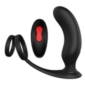 Черный массажер простаты REMOTE P-PLEASER - Dream Toys - в Коврове купить с доставкой
