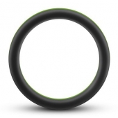 Черно-зеленое эрекционное кольцо Silicone Go Pro Cock Ring - Blush Novelties - в Коврове купить с доставкой