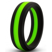 Черно-зеленое эрекционное кольцо Silicone Go Pro Cock Ring - Blush Novelties - в Коврове купить с доставкой