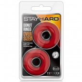 Набор из 2 красных эрекционных колец DONUT RINGS OVERSIZED - Blush Novelties - в Коврове купить с доставкой