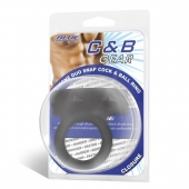 Черное двойное силиконовое кольцо С B GEAR - BlueLine - в Коврове купить с доставкой