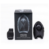 Темно-серый инновационный мужской осциллятор PULSE SOLO LUX с пультом ДУ - Hot Octopuss - в Коврове купить с доставкой