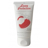 Лубрикант на водной основе с ароматом малины Love Protection Strawberry - 50 мл. - Lola Games - купить с доставкой в Коврове