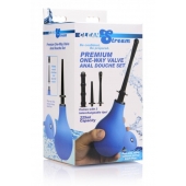 Анальный душ с 3 насадками Premium One-way Valve Anal Douche Set - XR Brands - купить с доставкой в Коврове