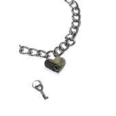 Серебристый ошейник Embrace с ключиком - Lola Games - купить с доставкой в Коврове