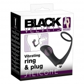 Черное эрекционное кольцо с анальной вибропробкой Vibrating Ring   Plug - Orion - в Коврове купить с доставкой