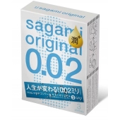 Ультратонкие презервативы Sagami Original 0.02 Extra Lub с увеличенным количеством смазки - 3 шт. - Sagami - купить с доставкой в Коврове